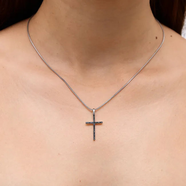 Balabinka Silver Cross “Tenderness” Pendant