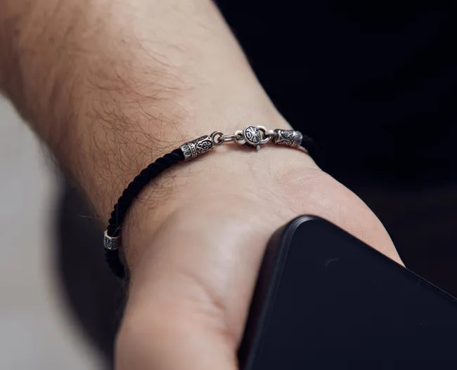 Balabinka Silver “Save & Protect” Silk Bracelet