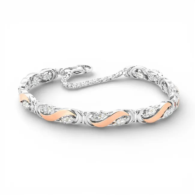 Balabinka Silver Bracelet “Panna” with Gold Overlay