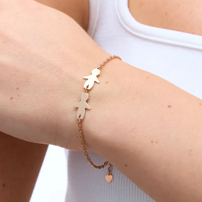 Balabinka Silver Gold-Plated Bracelet Two Sons
