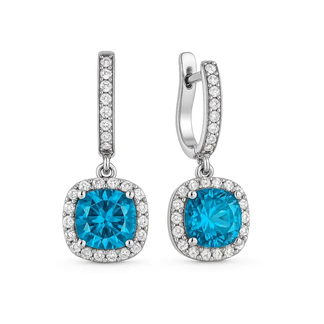 Balabinka Silver Emerald Drop Earrings