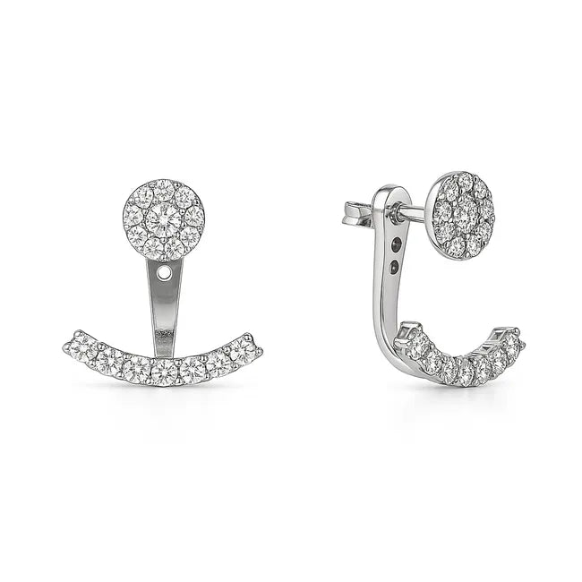 Balabinka Silver Jacket Earrings Tokyo