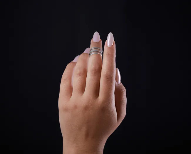 Balabinka Silver Phalange Ring “Three Lines”