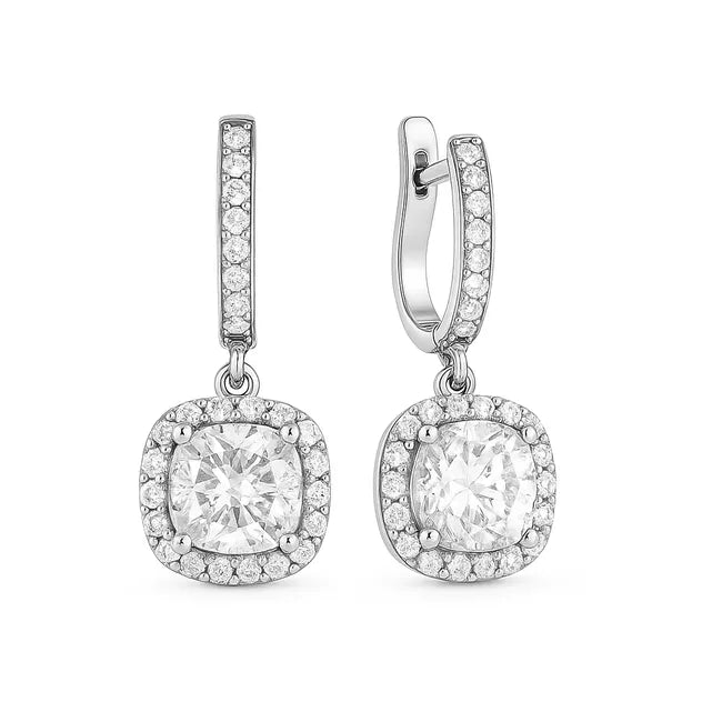 Balabinka Silver Emerald Drop Earrings