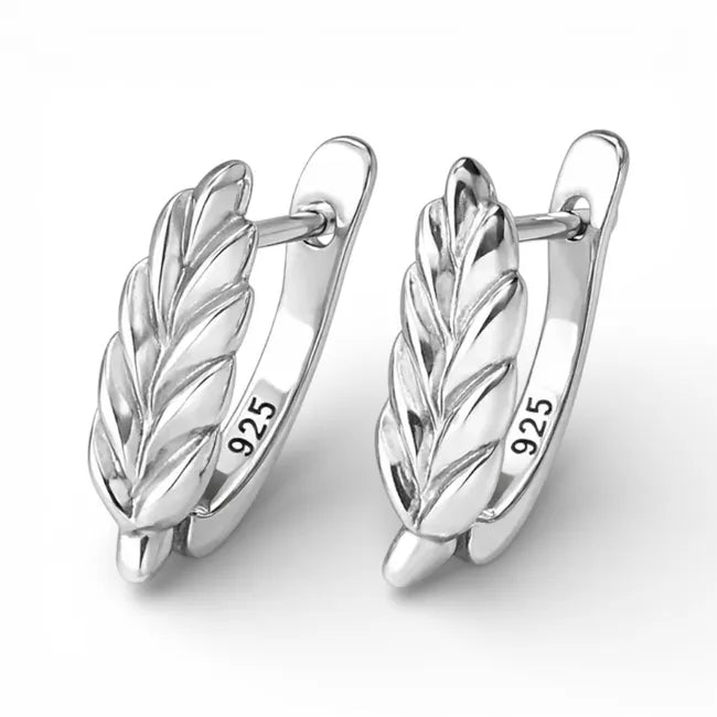 Balabinka Silver Wheat Earrings