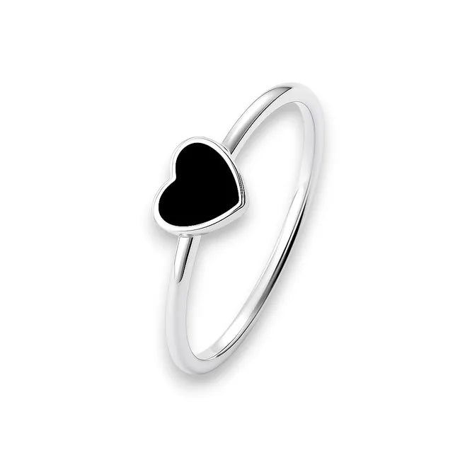 Balabinka Silver “Black Heart” Ring