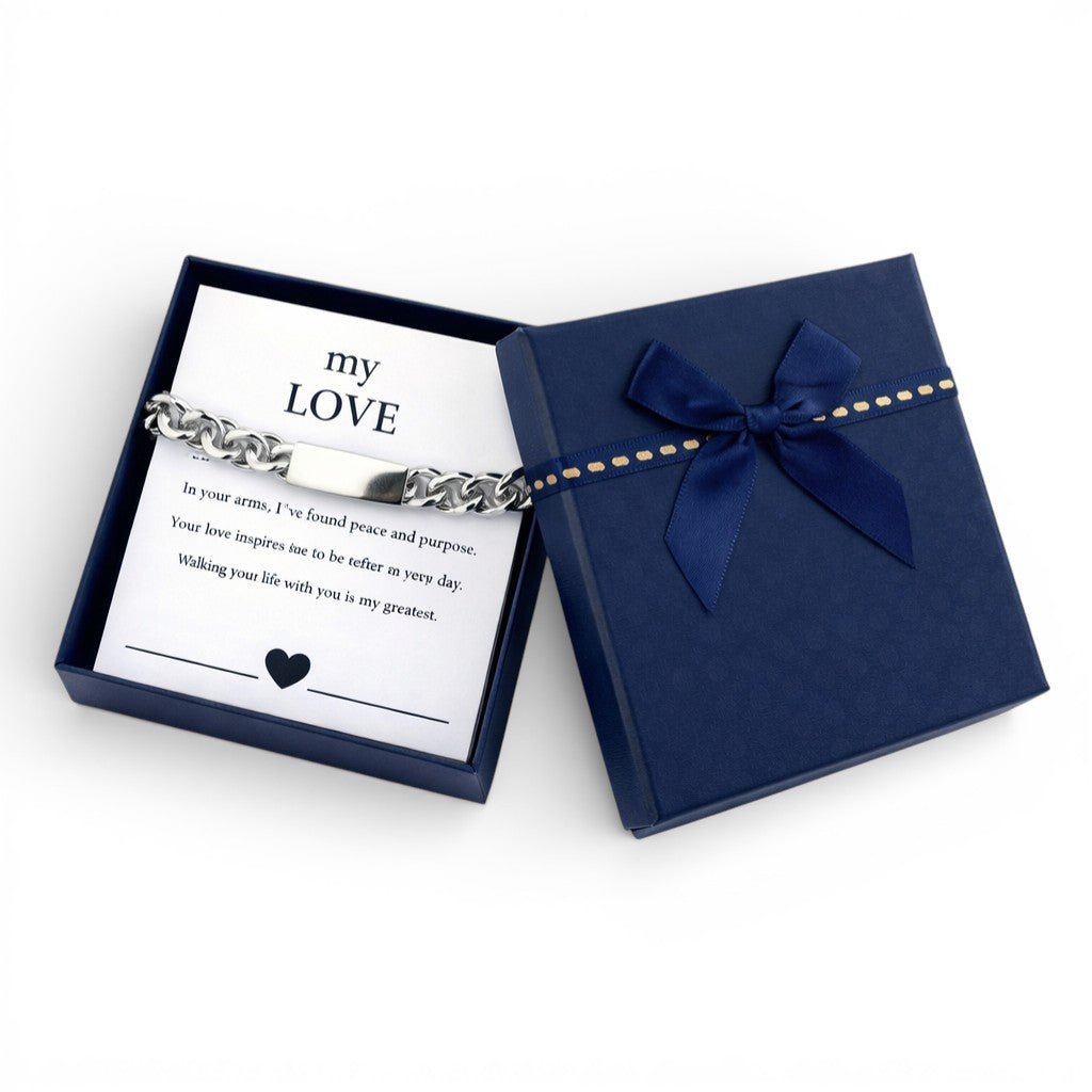 Balabinka Silver Bracelet “Texas” with Square Gift Set Box