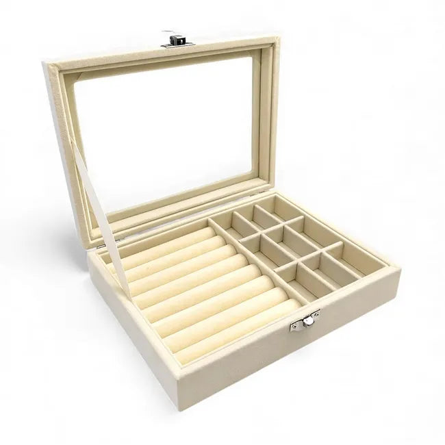 Balabinka Jewelry Organizer Box with Glass Lid