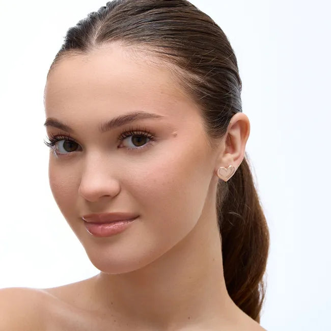 Balabinka Silver Gold-Plated Heart Earrings