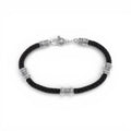 Balabinka Silver Wide Silk Bracelet Mercy