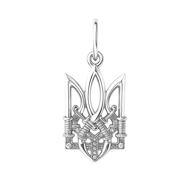 Balabinka Silver Tryzub Pendant