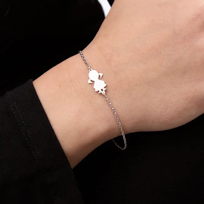 Balabinka Silver Engraving Bracelet Daughter