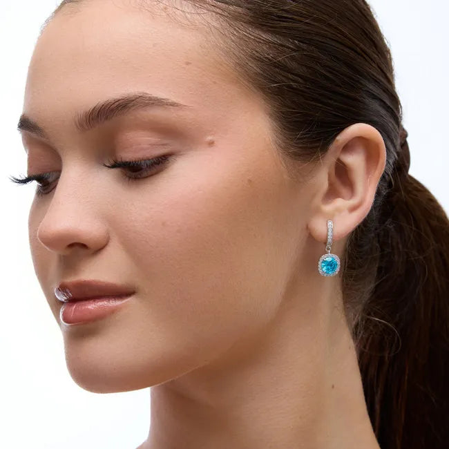 Balabinka Silver Emerald Drop Earrings