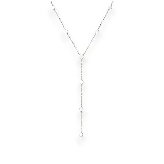 Balabinka Silver Coin Lariat Necklace