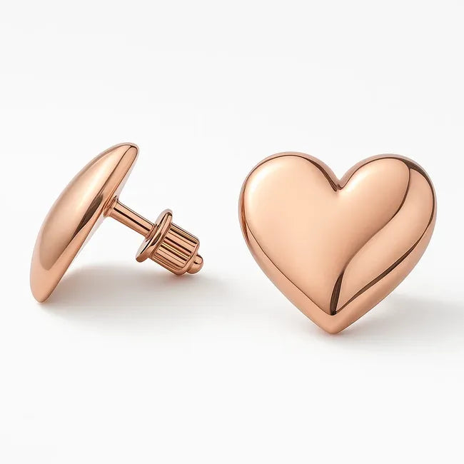 Balabinka Silver Gold-Plated Heart Earrings