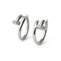 Balabinka Silver Nail Earrings