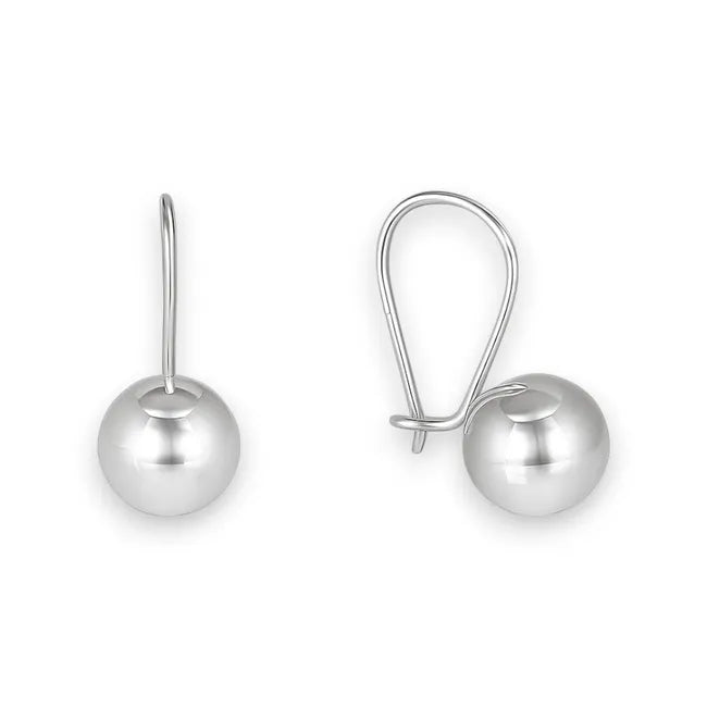 Balabinka Silver Ball Earrings with French Lock