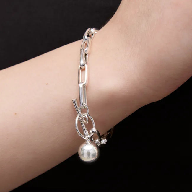 Balabinka Silver Massive Link Bracelet