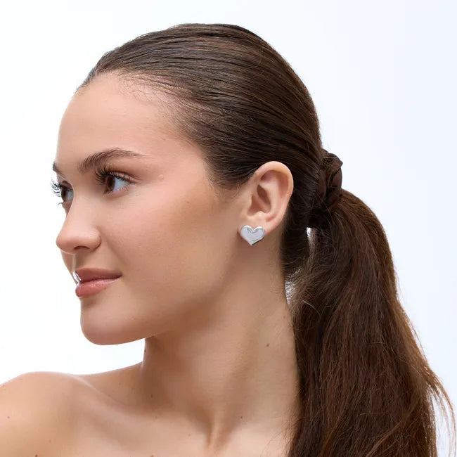 Balabinka Silver Heart Earrings