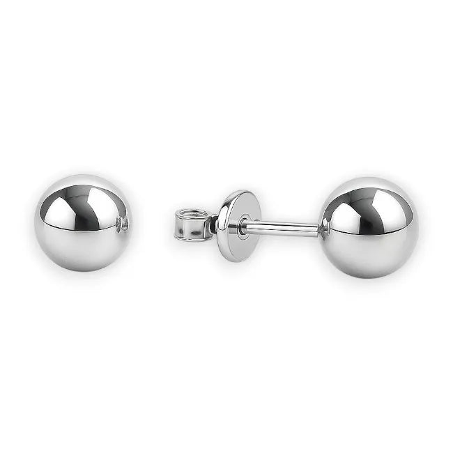 Balabinka Silver Stud Earrings Ball