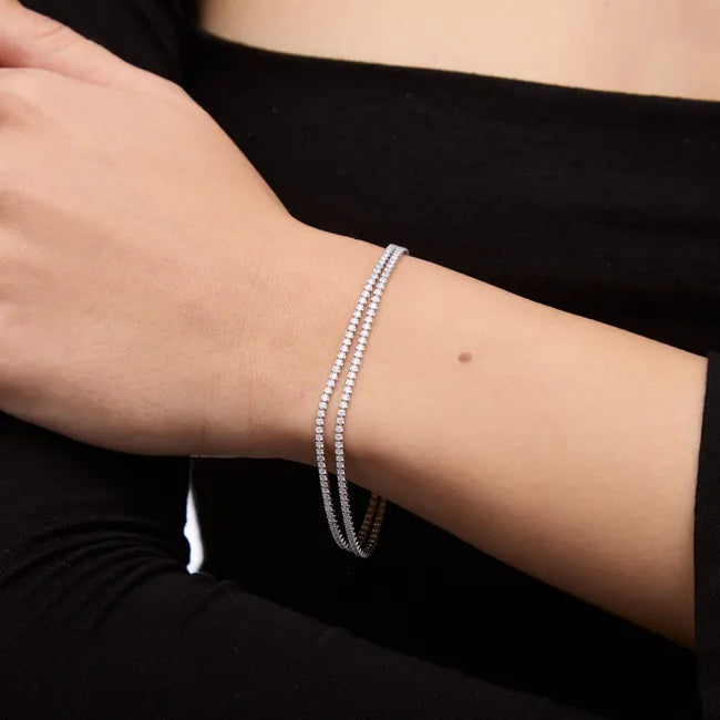 Balabinka Silver Bracelet Zirconia Line