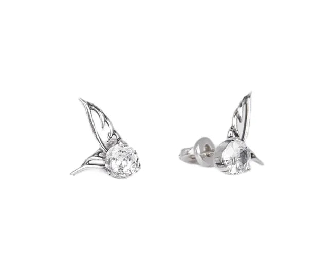 Balabinka Silver Wing Stud Earrings (Small Wings)