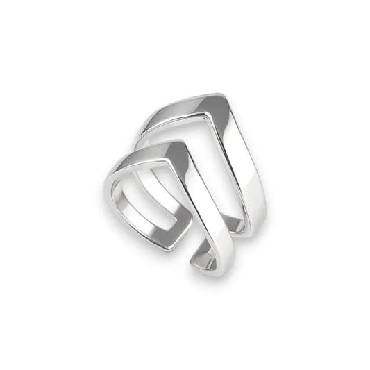 Balabinka Silver Phalanx Ring Wave