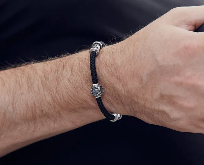 Balabinka Silver “Saint” Silk Bracelet