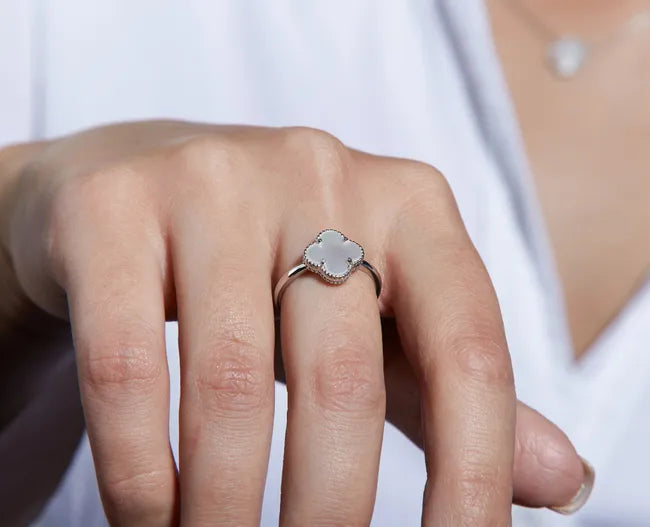 Balabinka Silver Clover Ring