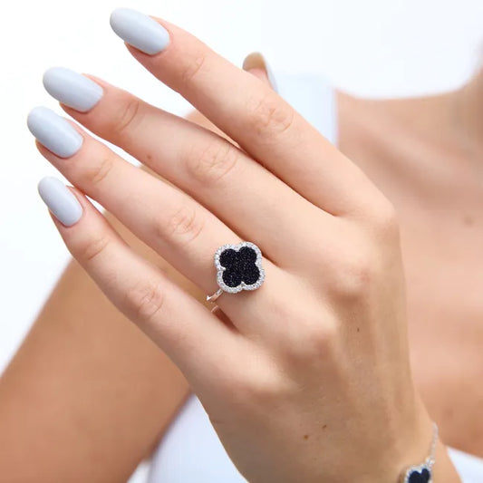 Balabinka Silver Ring Clover