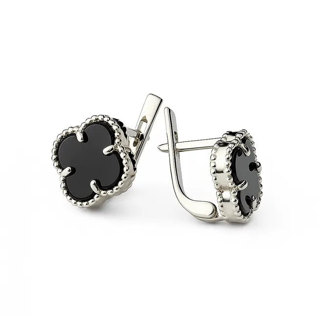 Balabinka Silver Clover Earrings