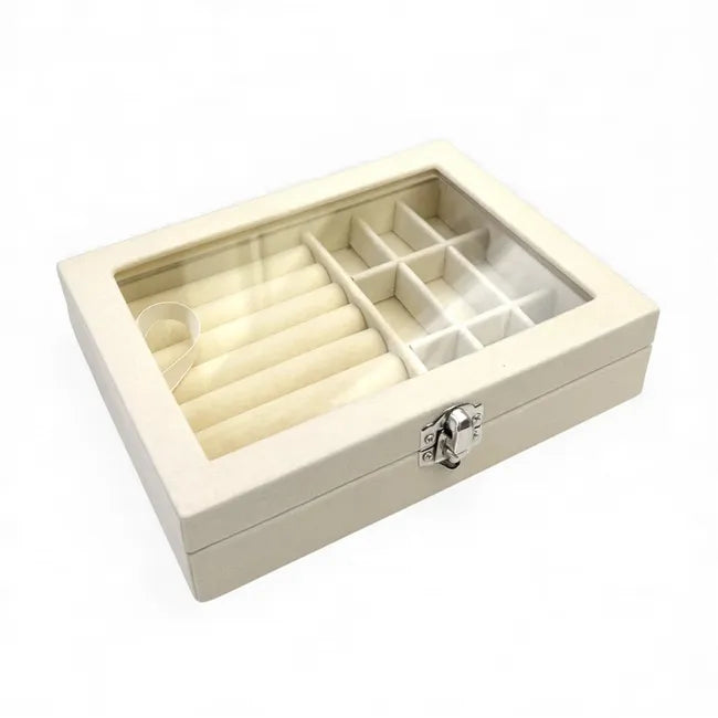 Balabinka Jewelry Organizer Box with Glass Lid