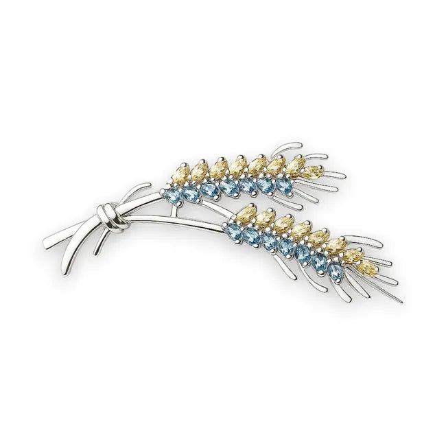 Balabinka Silver Wheat Spike Pin (Large)
