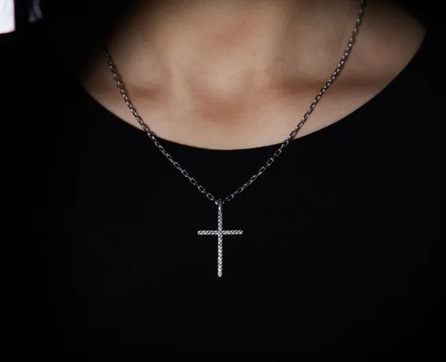 Balabinka Silver Cross Pendant with Zirconia