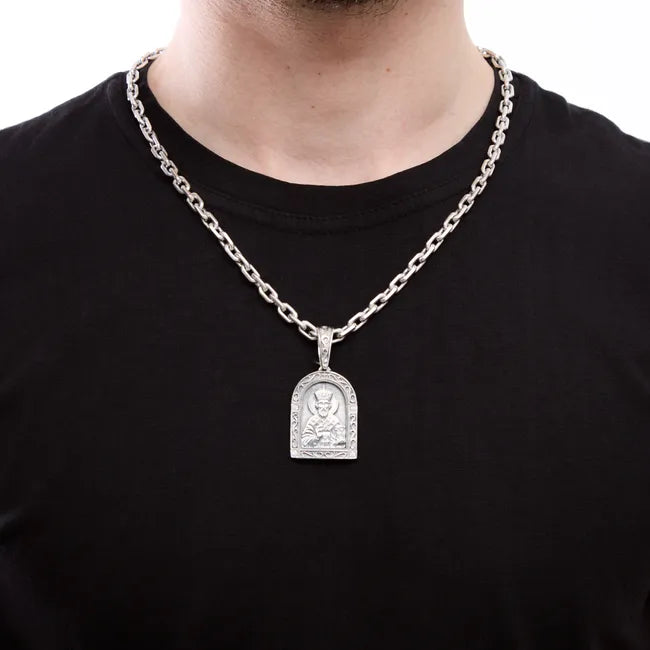 Balabinka Saint Nicholas the Wonderworker Silver Pendant