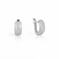 Balabinka Silver Hoop Earrings Pavé