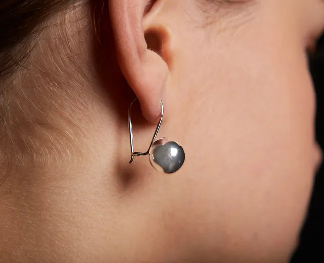 Balabinka Silver Ball Earrings with French Lock