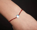 Balabinka Silver Kids Silk Bracelet with Penguin Charm