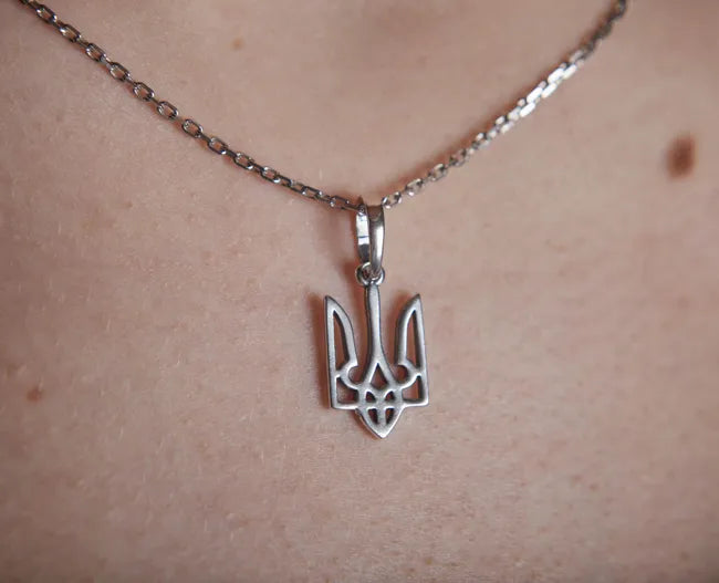 Balabinka Silver Pendant Tryzub