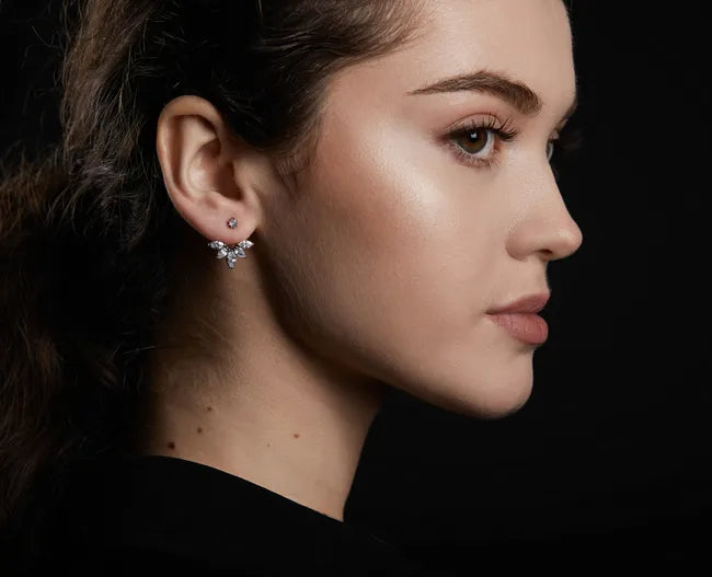 Balabinka Silver Jacket Earrings Daenerys