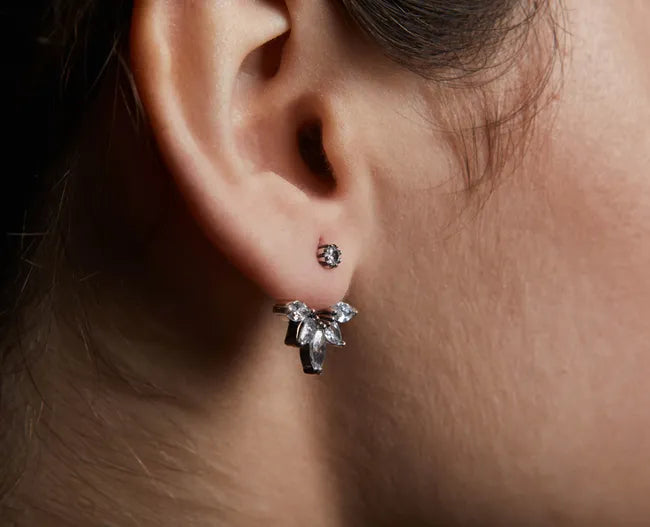 Balabinka Silver Jacket Earrings Daenerys