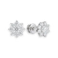 Balabinka Silver Flower Stud Earrings