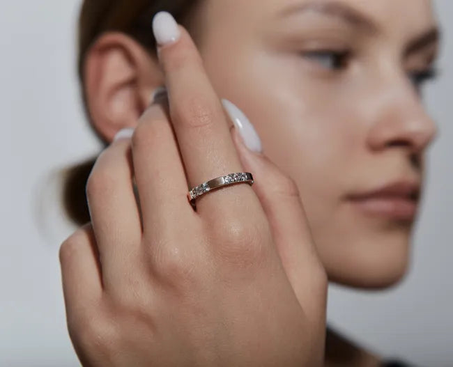 Balabinka Silver “Brenda” Ring with Gold Accent