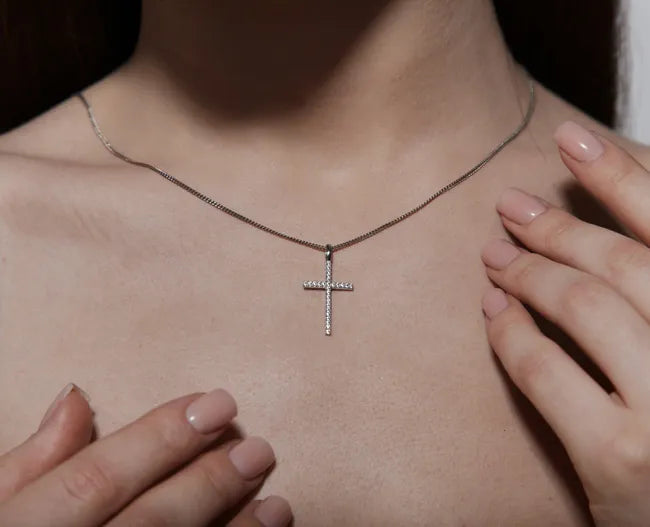 Balabinka Silver Cross “Tenderness” Pendant
