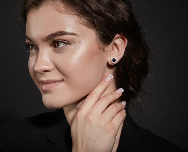 Balabinka Silver Transformer Earrings Round Zirconia