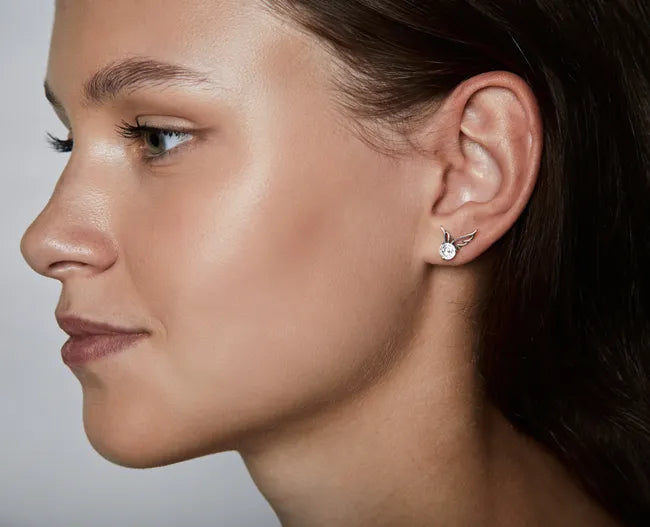 Balabinka Silver Wing Stud Earrings (Small Wings)