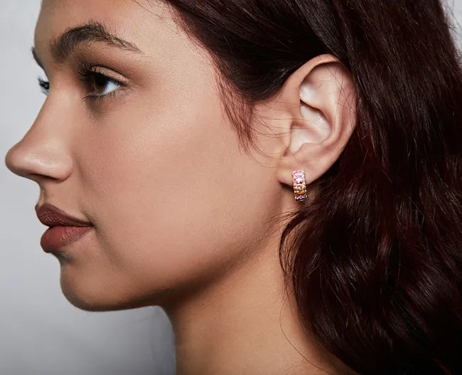 Balabinka Silver Earrings with Marquis Stones