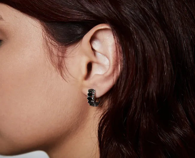 Balabinka Silver Earrings with Marquis Stones