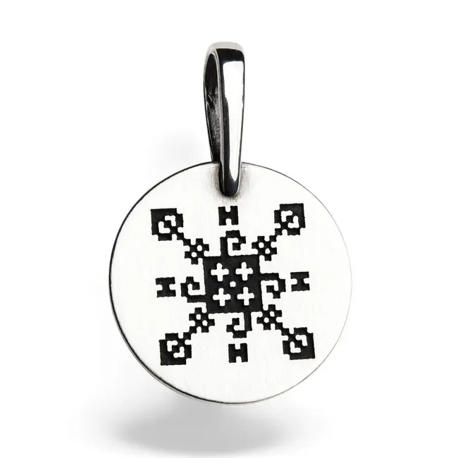 Balabinka Silver Engraving Pendant “Coin”