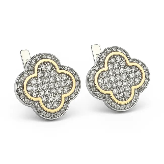 Balabinka Silver Earrings Clover